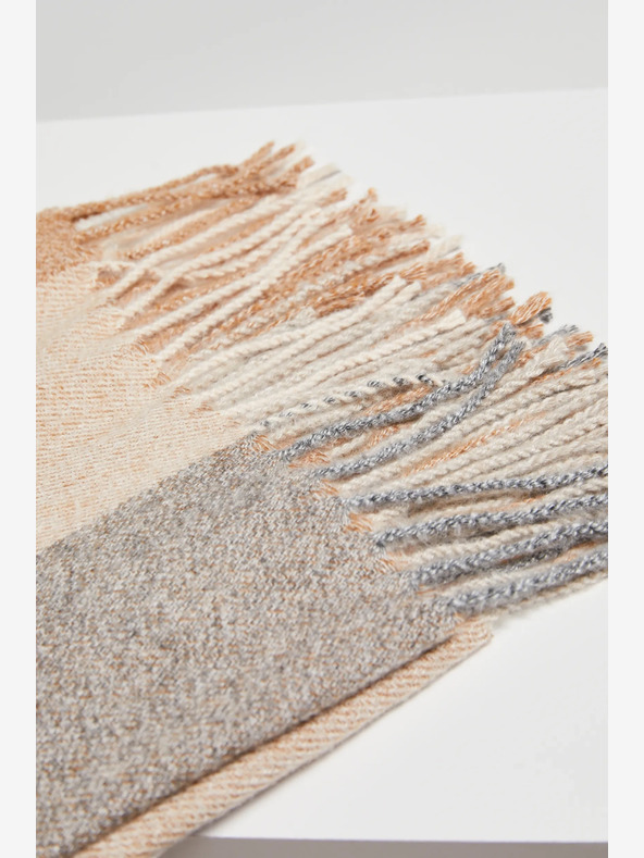 Moodo Sciarpa a quadri da donna Moodo grigio e beige