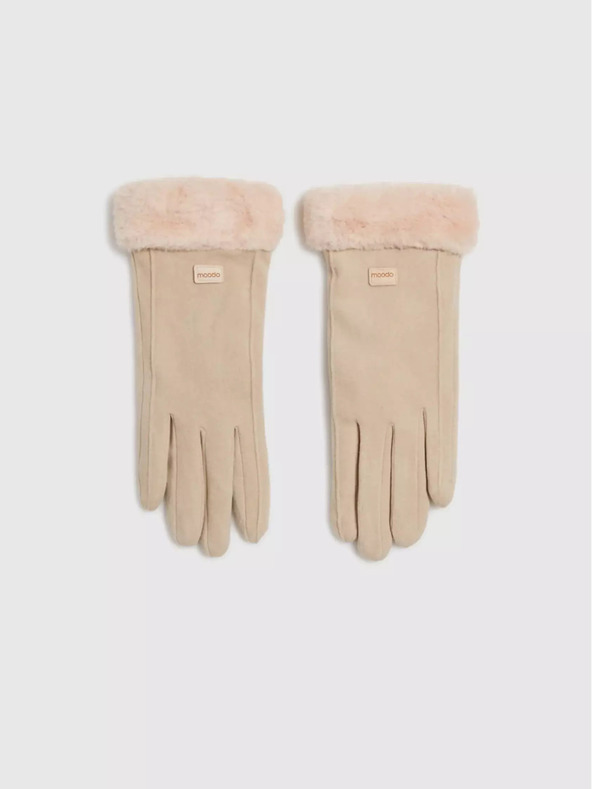 Moodo Guanti da donna beige Moodo