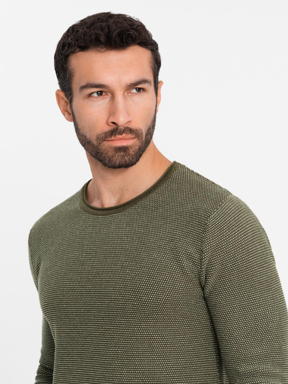 Ombre Clothing Maglia RELAXED FIT da uomo con motivo verde Ombre Clothing