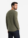 Ombre Clothing Maglia RELAXED FIT da uomo con motivo verde Ombre Clothing