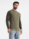 Ombre Clothing Maglia RELAXED FIT da uomo con motivo verde Ombre Clothing
