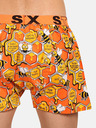 Styx Pantaloncini da letto Styx gialli e arancioni da uomo con fantasia Api