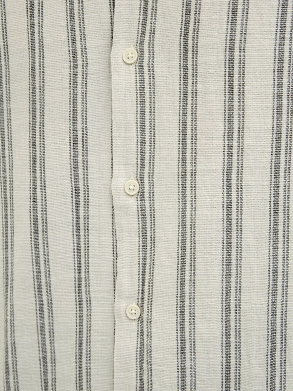 Jack & Jones Camicia a maniche corte a righe Jack & Jones Corp Beige Uomo