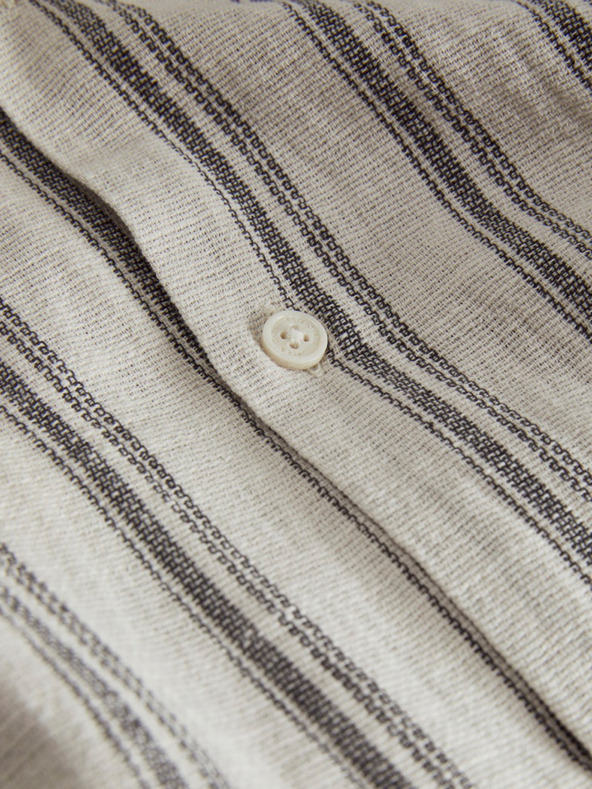 Jack & Jones Camicia a maniche corte a righe Jack & Jones Corp Beige Uomo