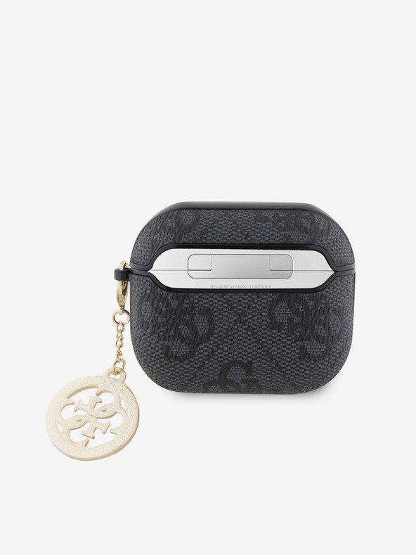 Guess Custodia Charm Guess 4G Script PC/PU per AirPods 3 nero