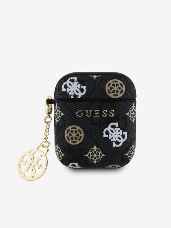 Guess Custodia Guess PU 4G Peony Charm per AirPods 1/2 Nero