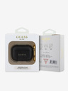 Guess Custodia con logo classico a grana grossa Guess PU per AirPods Pro nero