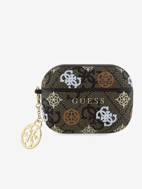 Guess Guess PU 4G Custodia con charm in peonia per AirPods Pro 2 marrone