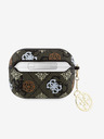 Guess Guess PU 4G Custodia con charm in peonia per AirPods Pro 2 marrone