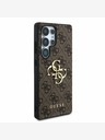 Guess PU 4G Metal Logo Rear Cover for Samsung Galaxy S25 Ultra Brown Phone Case