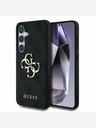Guess PU 4G Metal Logo Rear Cover for Samsung Galaxy S25+ Grey Phone Case