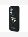 Guess PU 4G Metal Logo Rear Cover for Samsung Galaxy S25+ Grey Phone Case