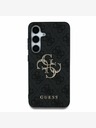 Guess PU 4G Metal Logo Rear Cover for Samsung Galaxy S25+ Grey Phone Case