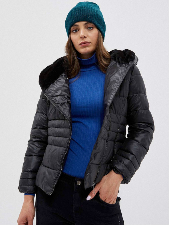 Moodo Giacca corta trapuntata nera da donna Moodo