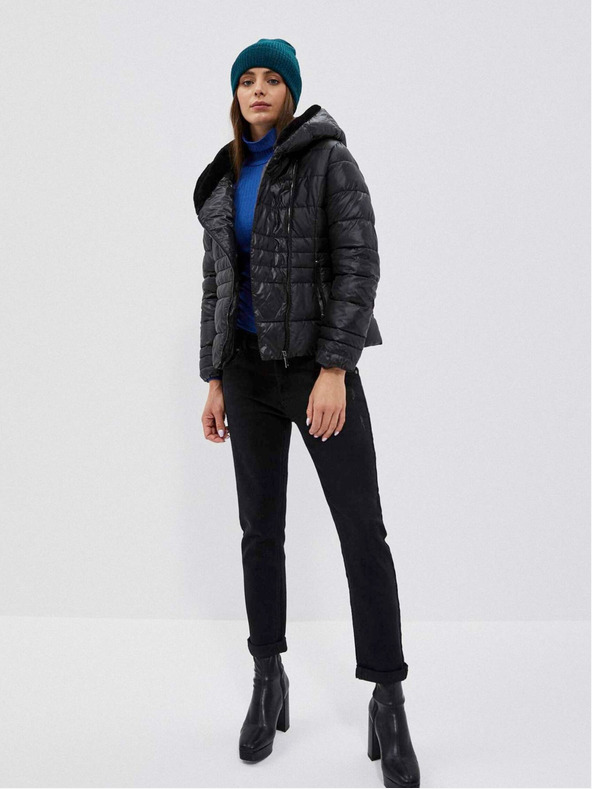 Moodo Giacca corta trapuntata nera da donna Moodo