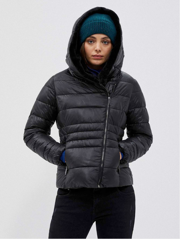 Moodo Giacca corta trapuntata nera da donna Moodo