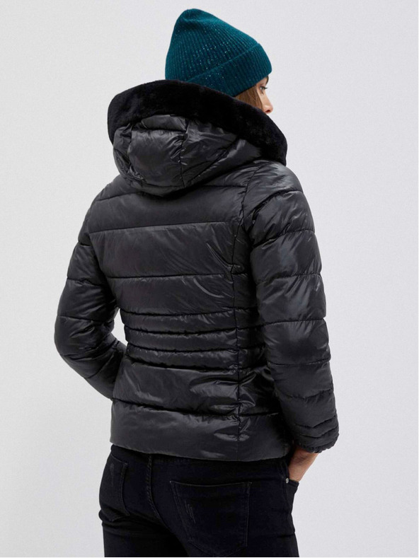 Moodo Giacca corta trapuntata nera da donna Moodo