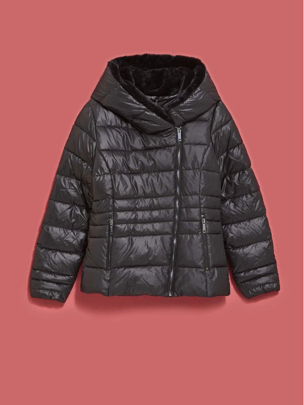 Moodo Giacca corta trapuntata nera da donna Moodo