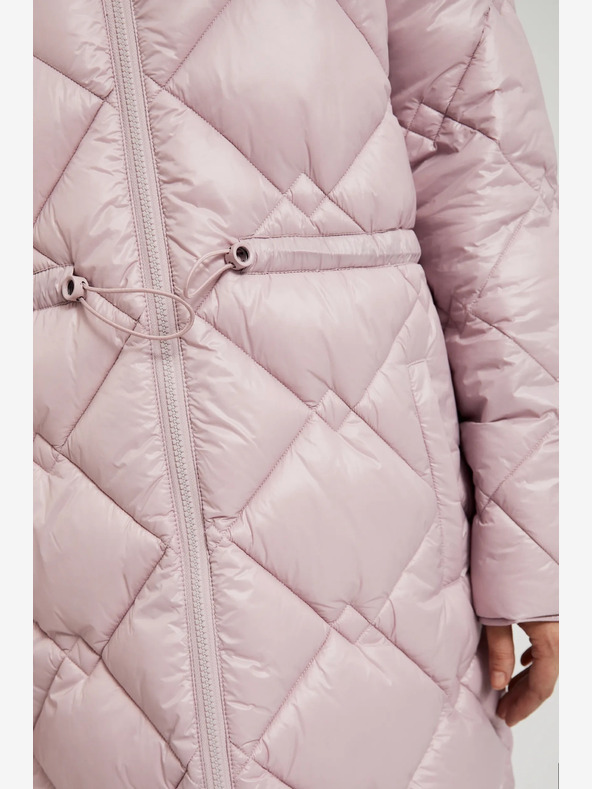 Moodo Giacca trapuntata rosa chiaro con polsini Moodo