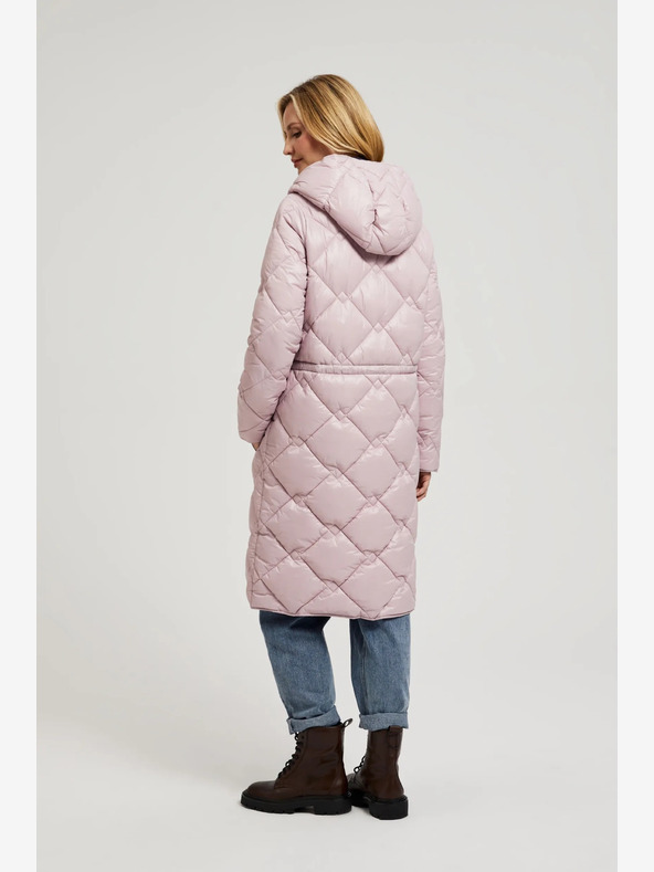 Moodo Giacca trapuntata rosa chiaro con polsini Moodo