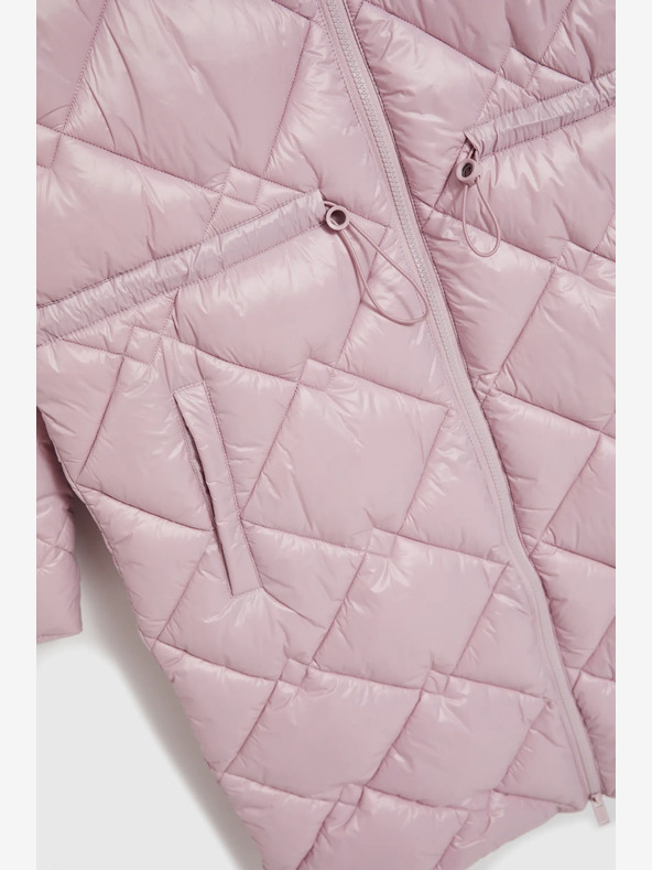 Moodo Giacca trapuntata rosa chiaro con polsini Moodo