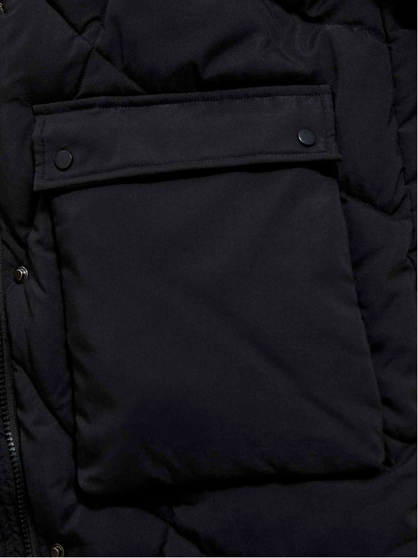 Moodo Giacca nera da donna con maniche staccabili Moodo