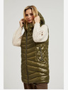 Moodo Gilet trapuntato verde con zip Moodo