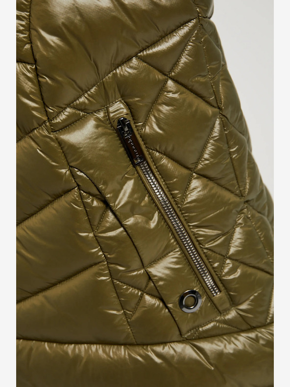 Moodo Gilet trapuntato verde con zip Moodo