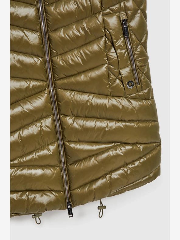 Moodo Gilet trapuntato verde con zip Moodo