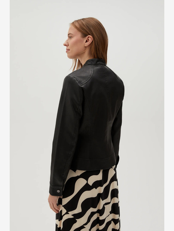 Moodo Giacca nera da donna in pelle Moodo