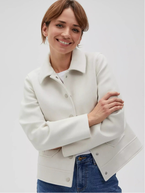 Moodo Giacca camicia donna crema Moodo