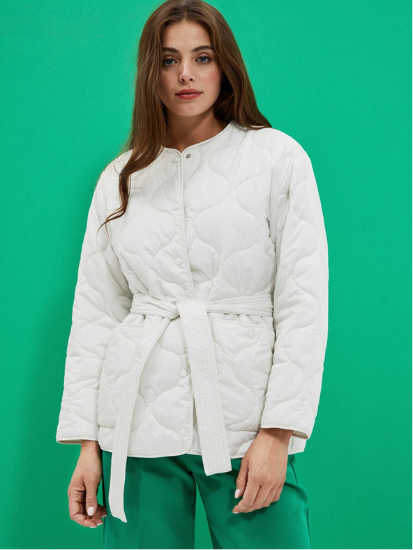 Moodo Giacca trapuntata bianca da donna Moodo