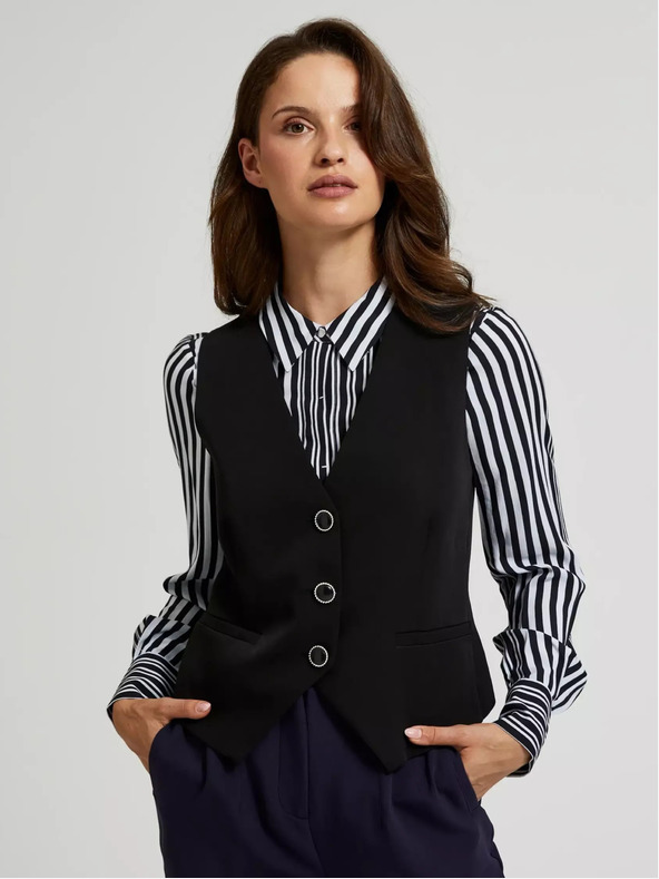 Moodo Gilet nero da donna Moodo