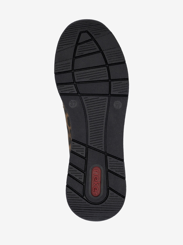 Rieker Mocassini Rieker da donna a fantasia nera e marrone