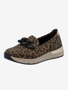 Rieker Mocassini Rieker da donna a fantasia nera e marrone