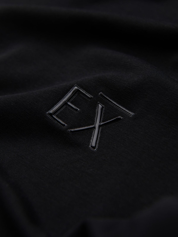 Ombre Clothing T-shirt uomo SLIM FIT con scollo a V, elastan e stampa nera Ombre Clothing