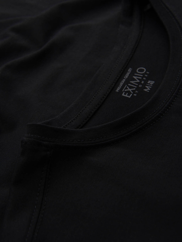 Ombre Clothing T-shirt SLIM FIT da uomo con elastan e stampa nera Ombre Clothing