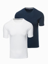 Ombre Clothing Set di tre T-shirt BASIC da uomo in cotone a girocollo Ombre Clothing