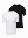 Ombre Clothing Set di tre T-shirt BASIC da uomo in cotone a girocollo Ombre Clothing
