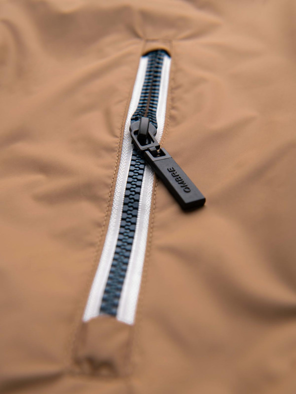 Ombre Clothing Giacca sportiva leggera colorata da uomo con pile marrone Ombre Clothing