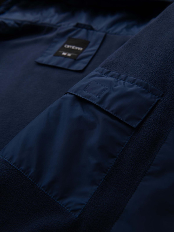 Ombre Clothing Giacca sportiva leggera in pile colorata da uomo verde Ombre Clothing