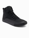 Ombre Clothing Scarpe da ginnastica alte da uomo con punta in gomma nero Ombre Clothing