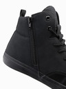Ombre Clothing Scarpe da ginnastica alte da uomo con punta in gomma nero Ombre Clothing