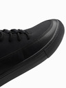 Ombre Clothing Scarpe da ginnastica alte da uomo con punta in gomma nero Ombre Clothing
