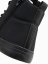 Ombre Clothing Scarpe da ginnastica alte da uomo con punta in gomma nero Ombre Clothing