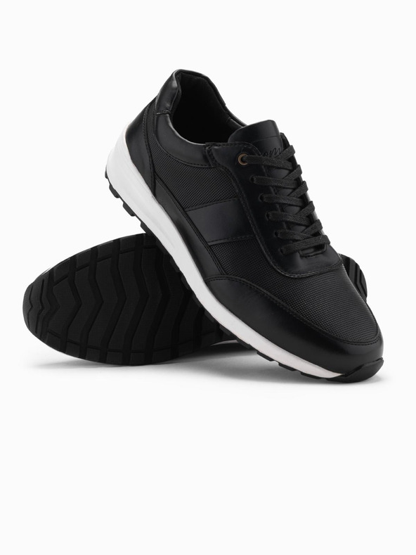 Ombre Clothing Scarpe da ginnastica di tela da uomo nero Ombre Clothing
