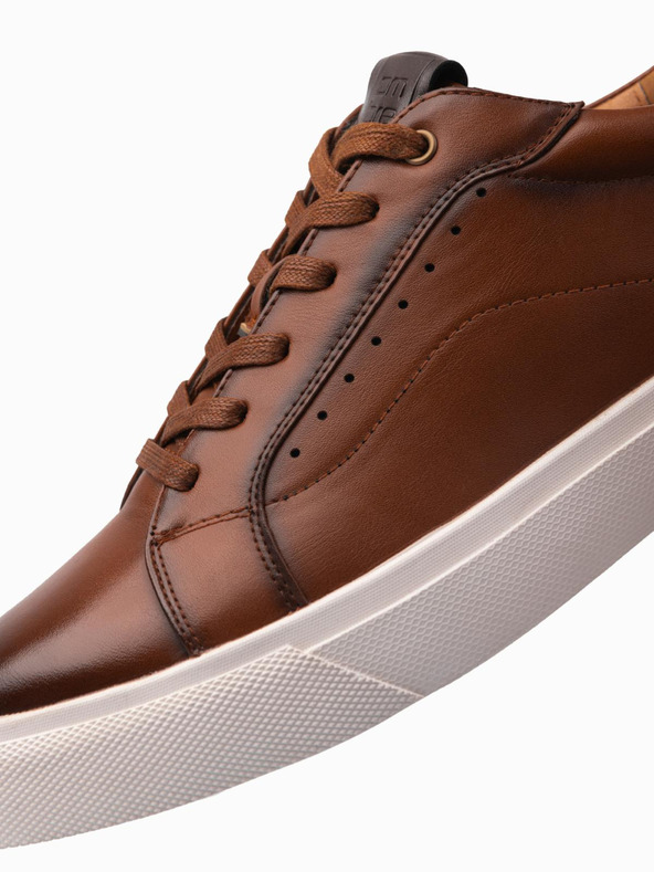 Ombre Clothing Scarpe da ginnastica di tela da uomo marrone Ombre Clothing