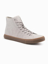 Ombre Clothing Sneakers alte da uomo con punta in gomma grigio Ombre Clothing