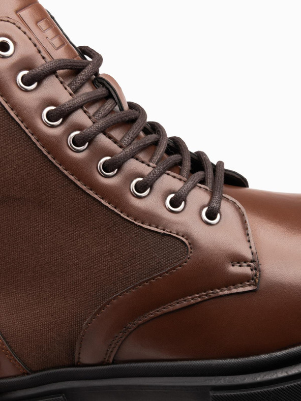 Ombre Clothing Scarpe alte da trapper da uomo in materiali sintetici marrone Ombre Clothing