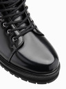 Ombre Clothing Scarpe da uomo con tacco alto in ecopelle lucida nero Ombre Clothing